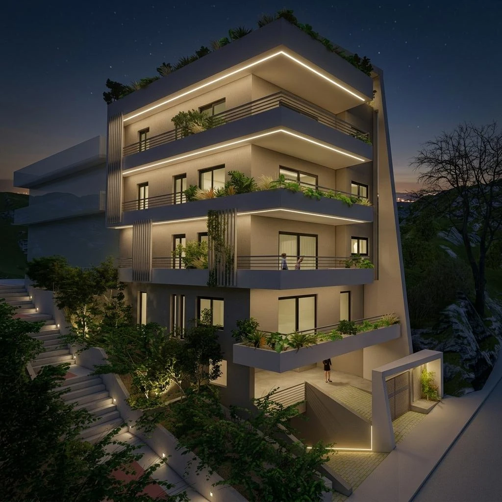 Γκύζη Hill — Νυχτερινή άποψη όψεων και εξωστών
