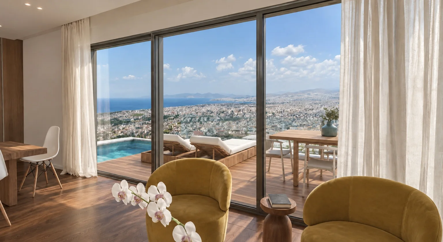 Το καθιστικό προς τη βεράντα